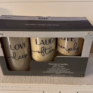 Flameless candle set of three